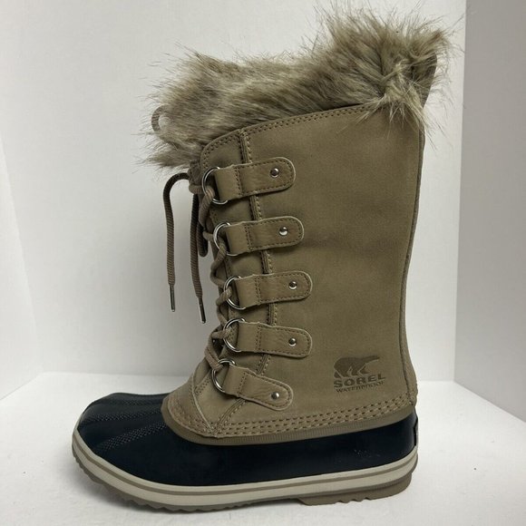 Sorel Women's Joan Of Arctic, Waterproof Snow Boots Beige, Size 9.5 M